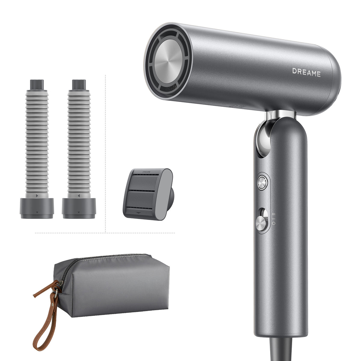 DREAME Pocket Neo 2 Hochgeschwindigkeits-Haartrockner, in 3 Formen klappbar, 300 g leicht, 110.000 U/min Motor, 300 Millionen negative Ionen/cm³, 57 °C konstante Temperatur, 40 s Trocknungszeit, geräuscharmer Haartrockner