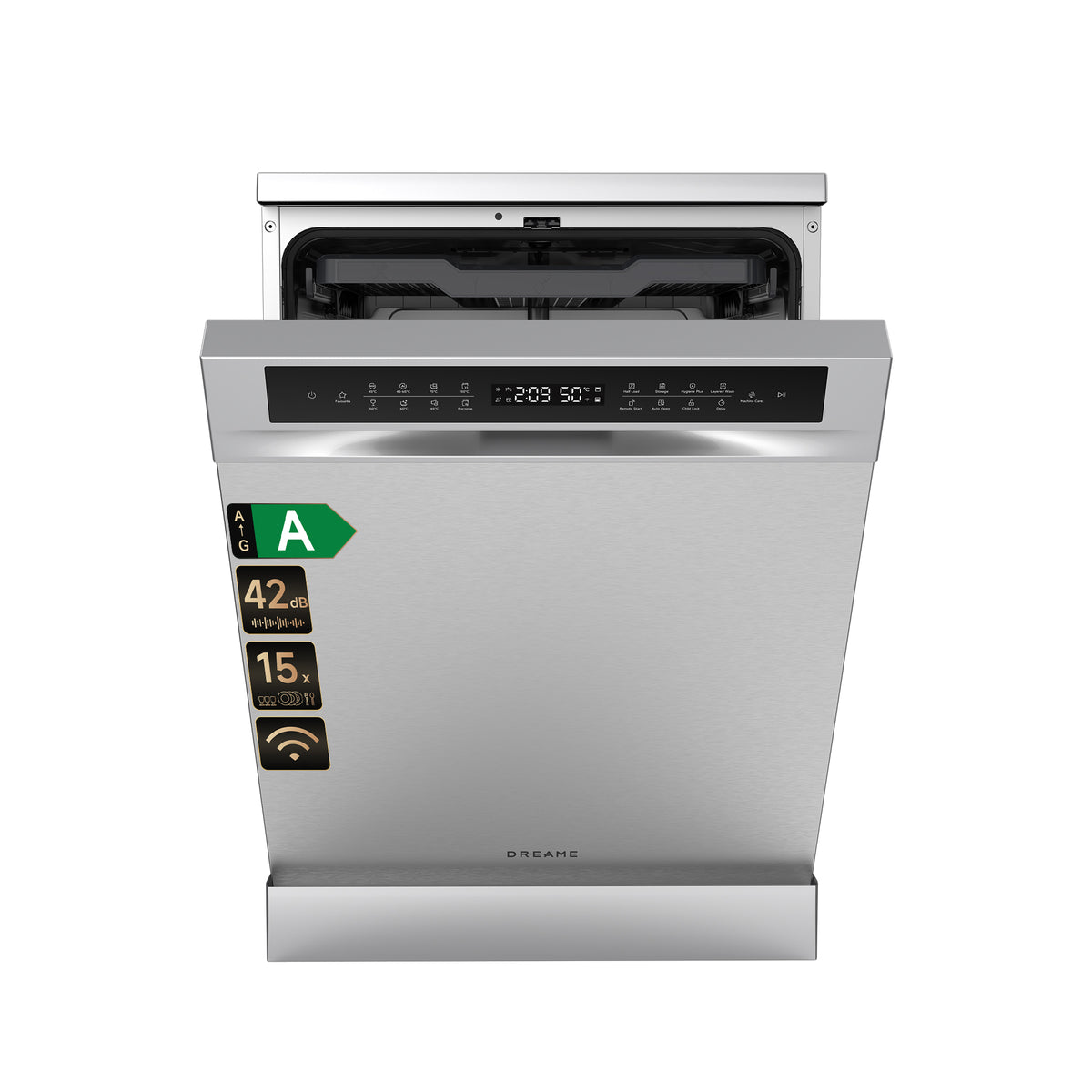 DREAME DK501 Pro Einbaugeschirrspüler Vollintegrierbar 60cm,15 Maßgedecke